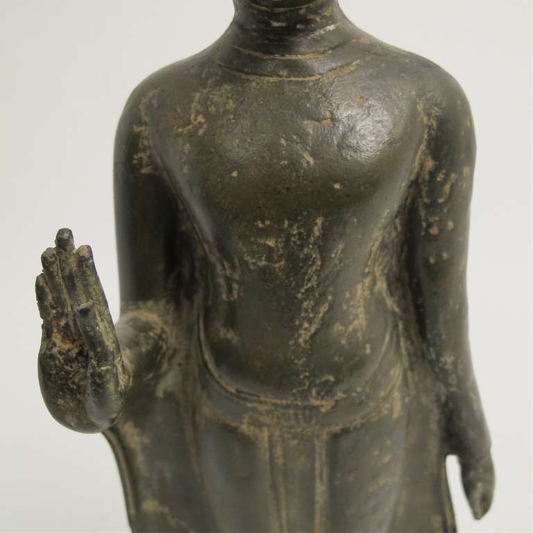 18th Century Thai Bronze Buddha In Excellent Condition In San Francisco, CA