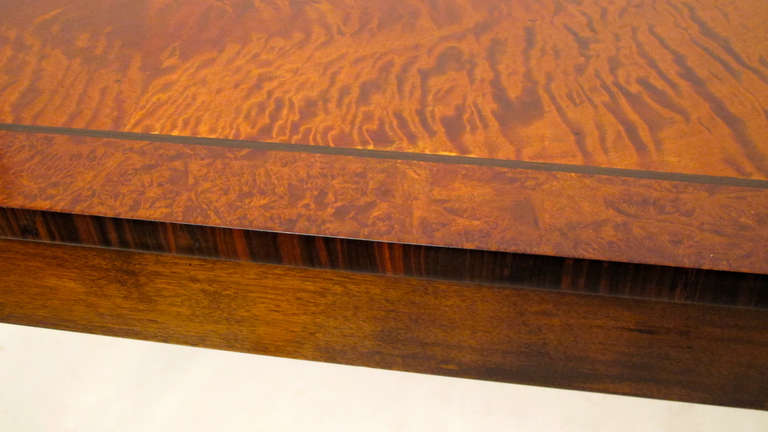Hand-Crafted Mahogany Rosewood Walnut Inlay Center Table