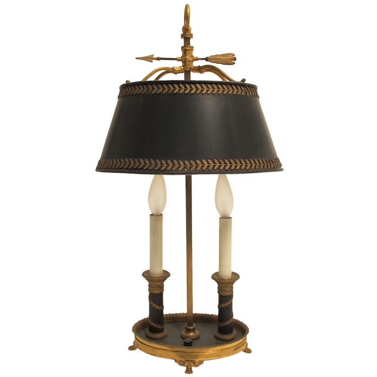 19th Century Bronze Bouillotte Lamp