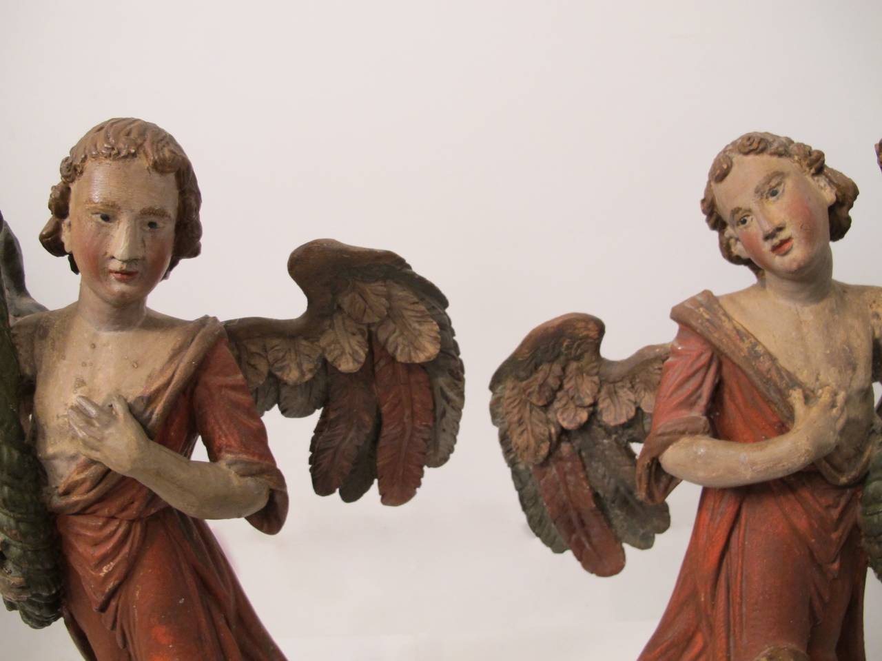German Pair of 18th Century Angel Candle Torchieres