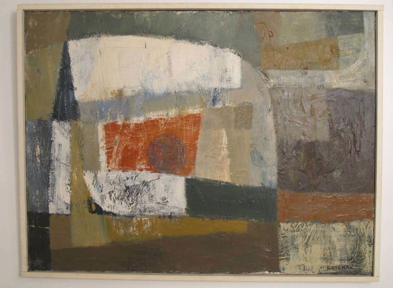 Mid Century Abstract Painting In Good Condition In San Francisco, CA