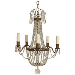 Petite French Beaded Chandelier