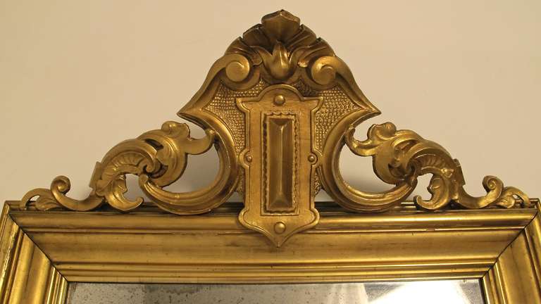 19th Century French Louis Philippe Gilt Mirror In Excellent Condition In San Francisco, CA