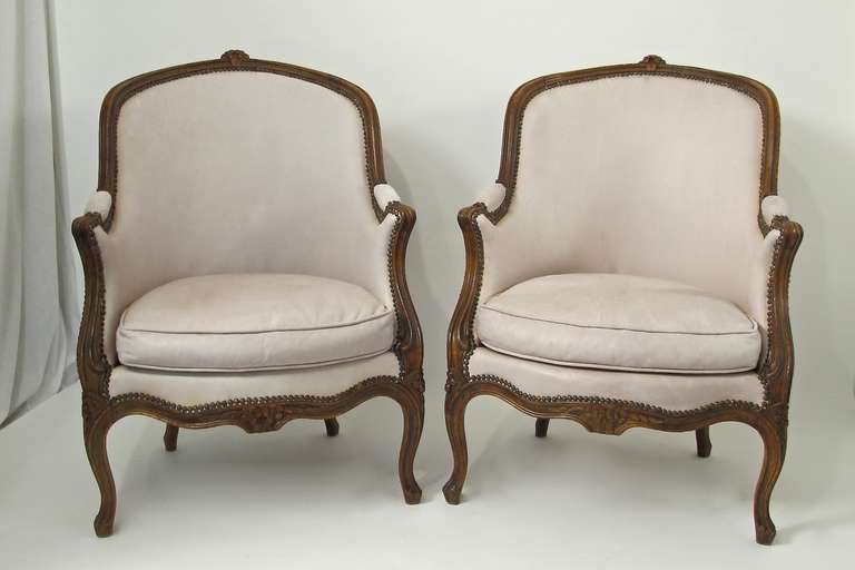 Pair Of 19th Century French Bergere Tub Chairs At 1stdibs