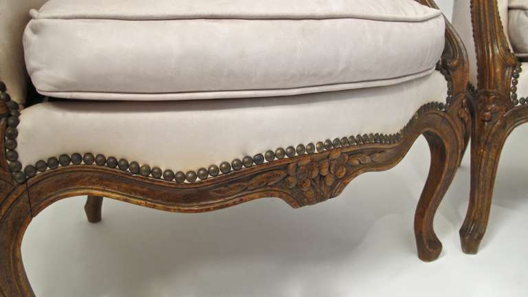 Pair of 19th Century French Bergere/Tub Chairs In Excellent Condition In San Francisco, CA