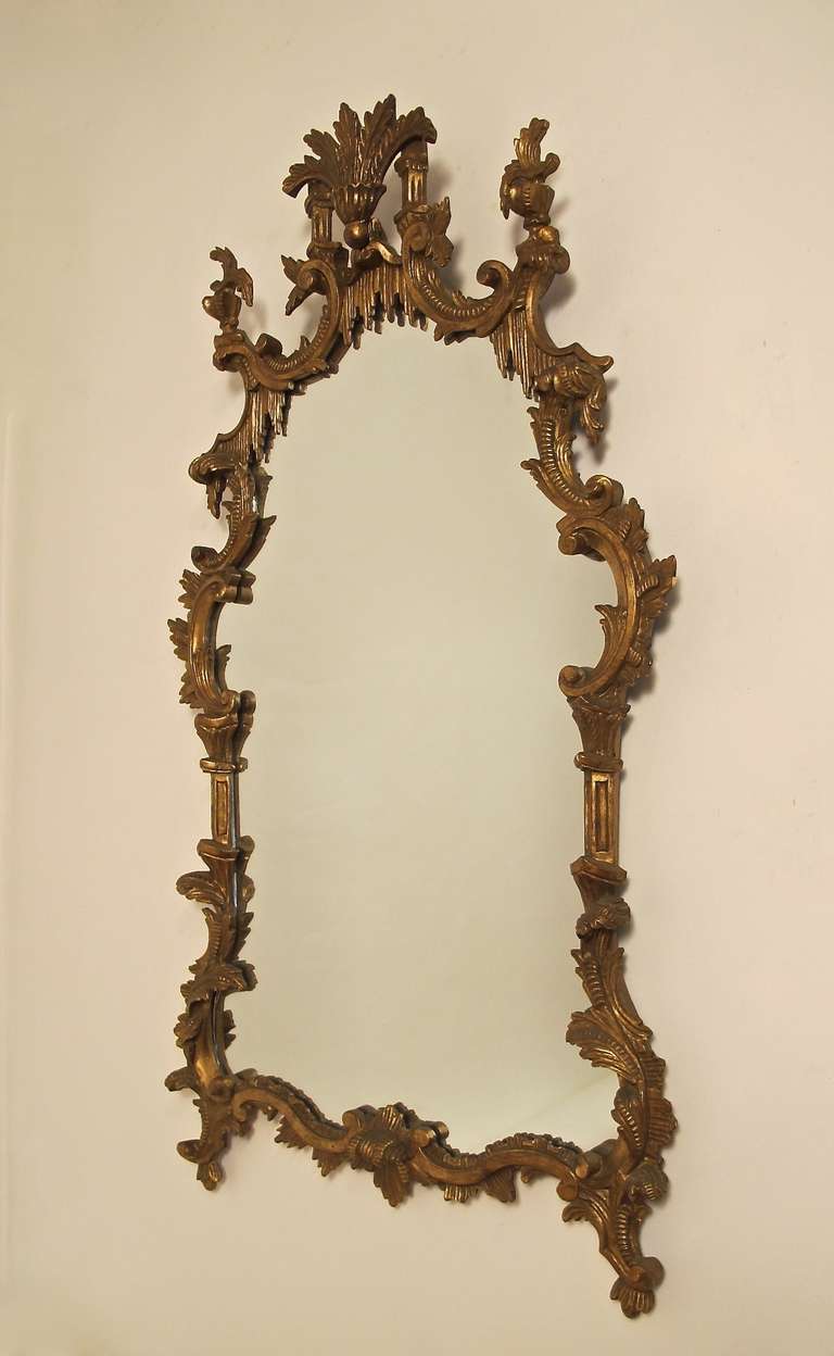 Louis XVI/Rococo Style Gold Mirror In Excellent Condition In San Francisco, CA