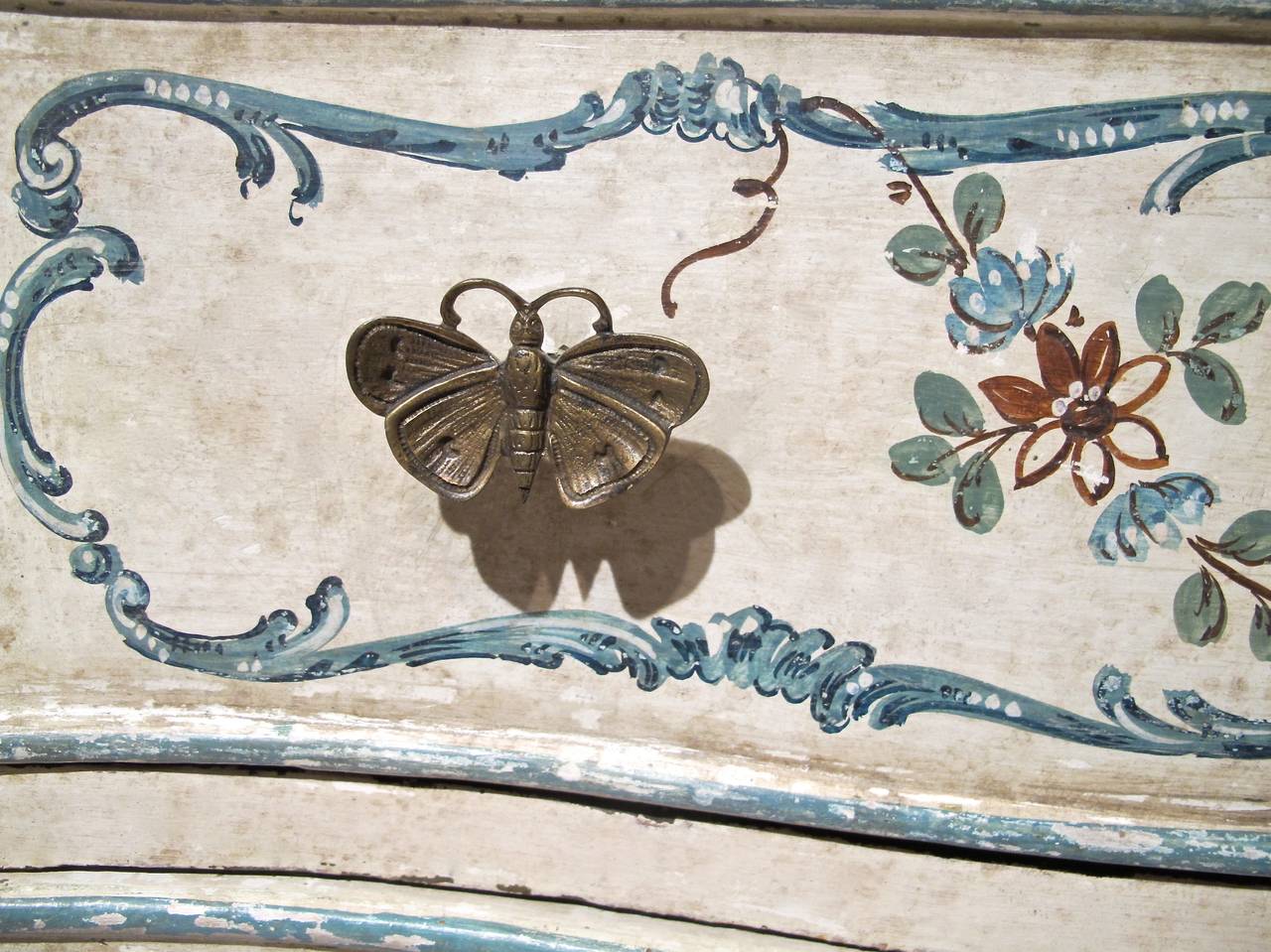 Rococo Two-Drawer Painted Commode, Italian In Good Condition In San Francisco, CA