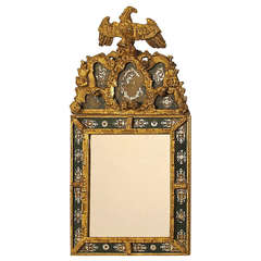 18th Century Eglomise and Giltwood Mirror 7