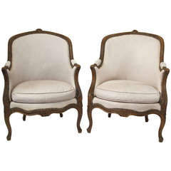 Pair of 19th Century French Bergere/Tub Chairs