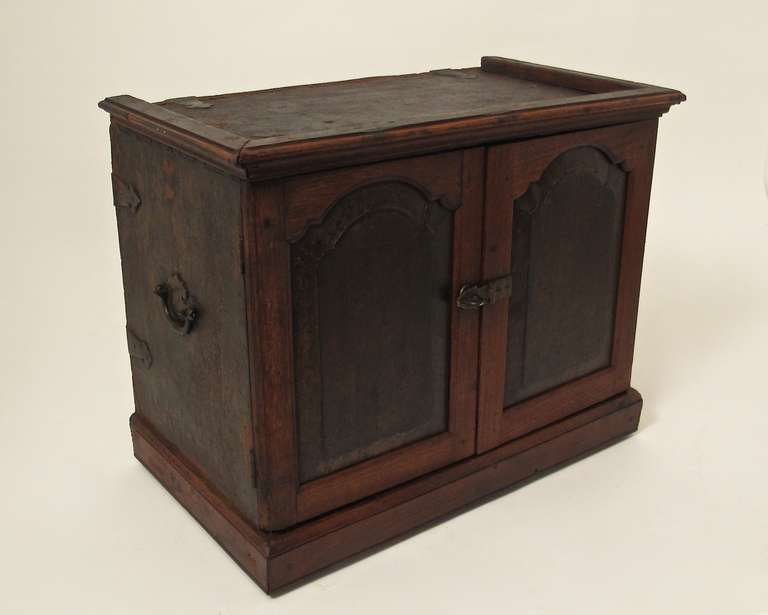 An 18th century Anglo-Indian hardwood multi drawer small apothecary or spice cabinet.