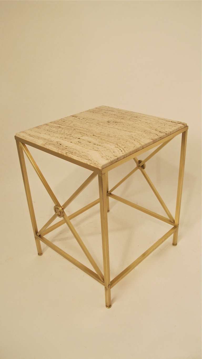 Italian Classical Revival Brass Side Table