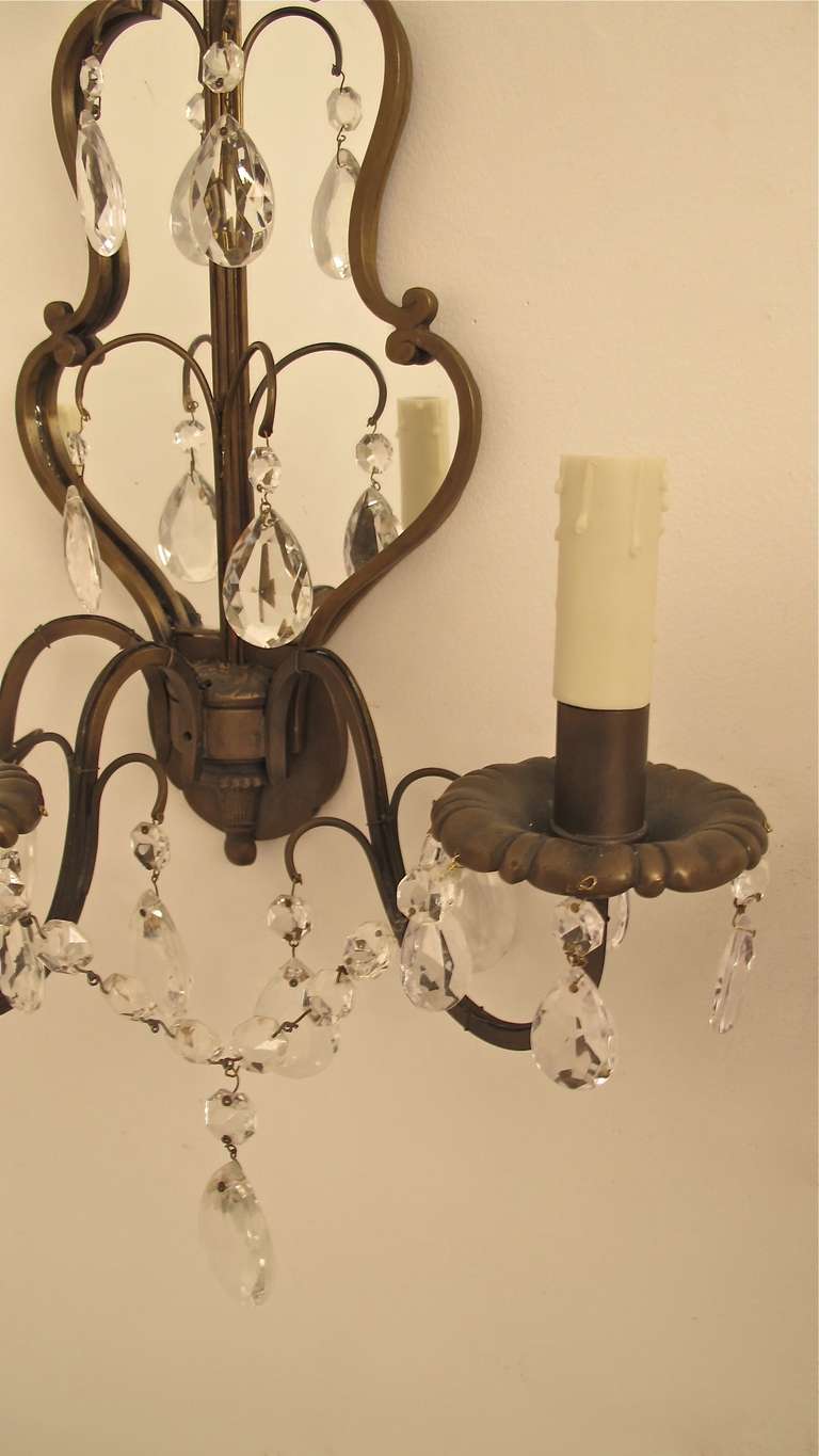 Metal Mirrored Sconces For Sale