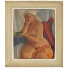 Mid-20th Century Expressionist Nude Painting