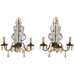 Vintage Mirrored Sconces