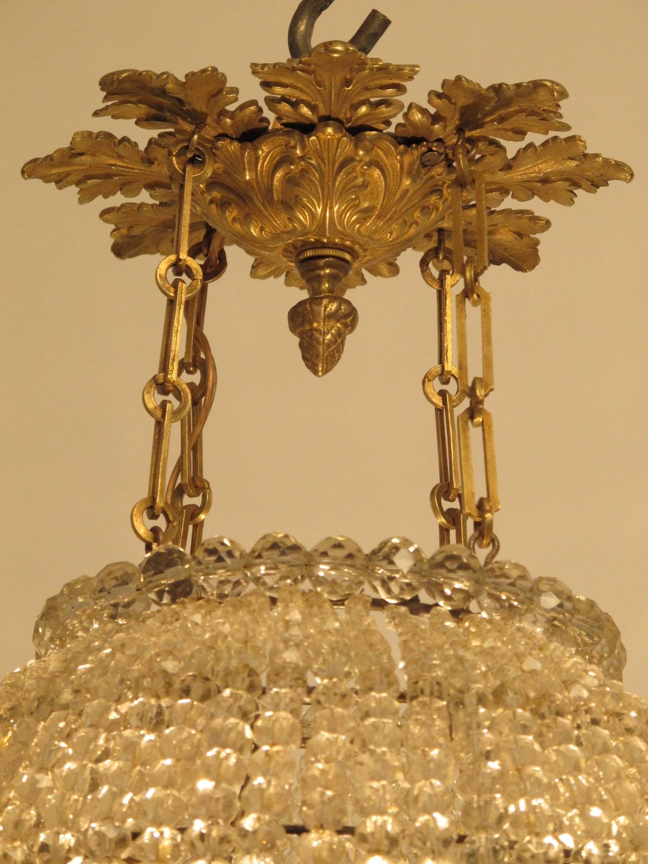 French Beaded Chandelier Pendant 2