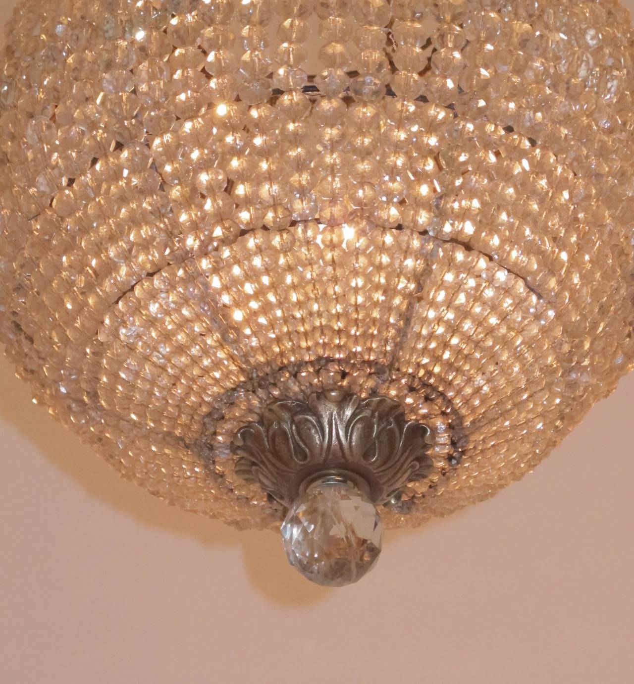 20th Century French Beaded Chandelier Pendant