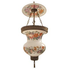Antique 19th Century Hurricane Lamp Light Fixture