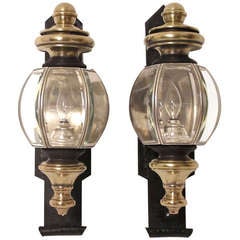 Pair of 19thc Carriage Lanterns