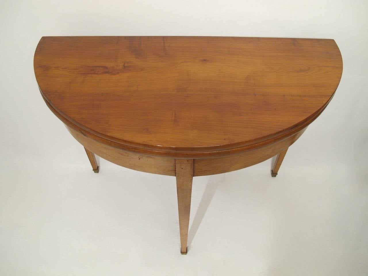 19th Century Louis XVI Style Demilune Table In Good Condition In San Francisco, CA