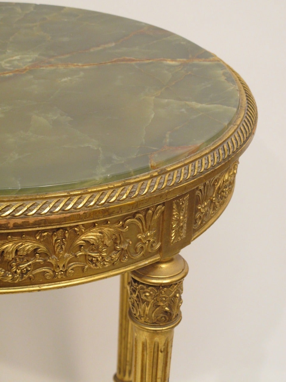 French Louis XVI Style Gilt Table