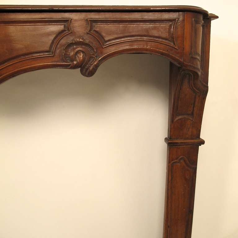 18th Century and Earlier 18thC French Walnut Mantle