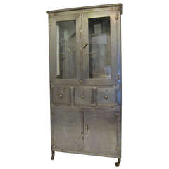 Vintage Steel Medical Cabinet