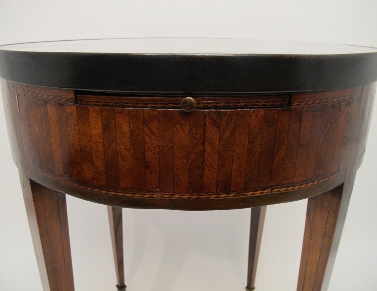 18th Century French Marquetry Bouilliotte Style Game Table For Sale 3