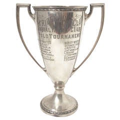 Antique Spectacular Sterling Polo Tournament Trophy