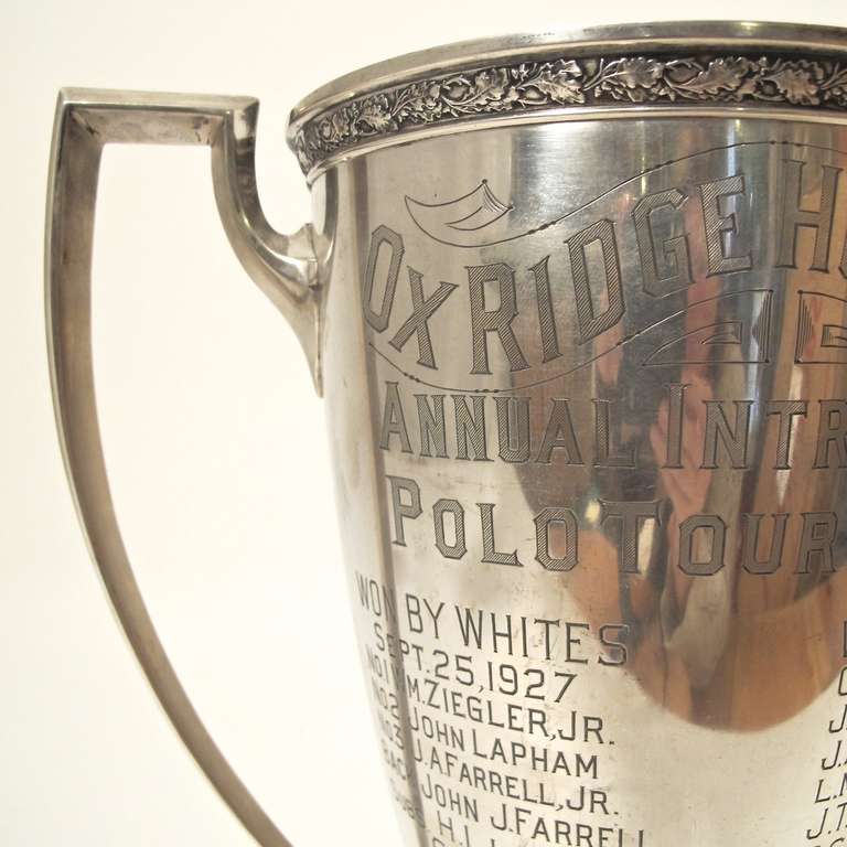 Spectacular Sterling Polo Tournament Trophy In Excellent Condition In San Francisco, CA