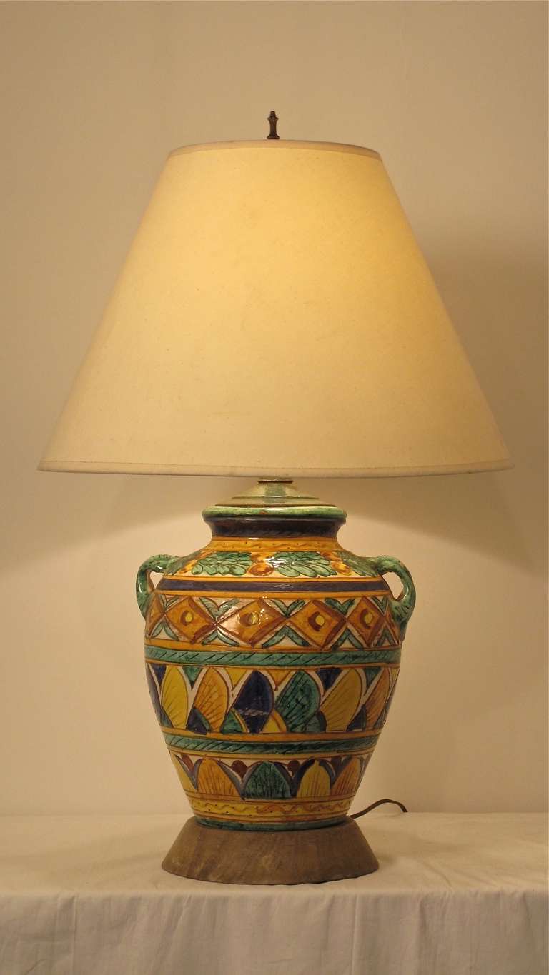 italian ceramic lamp