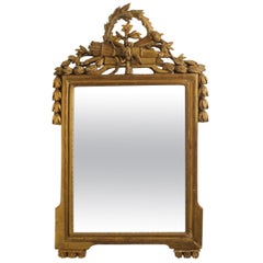 18th Century Louis XVI Gilt Framed Mirror