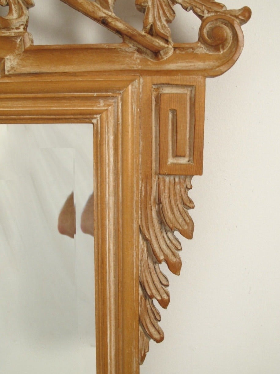 washed wood mirror