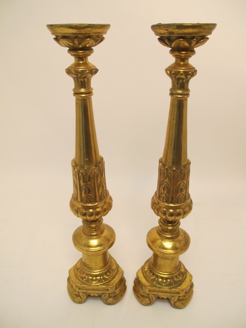 19th Century Italian Gilt Altar Prickets 2