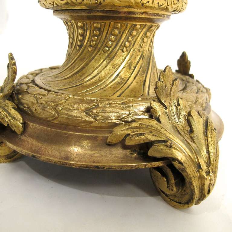 18th Century and Earlier Rock Crystal Ball on Gilt Bronze Stand