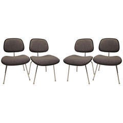 Set of 4 Charles Eames for Herman Miller DCM Chairs