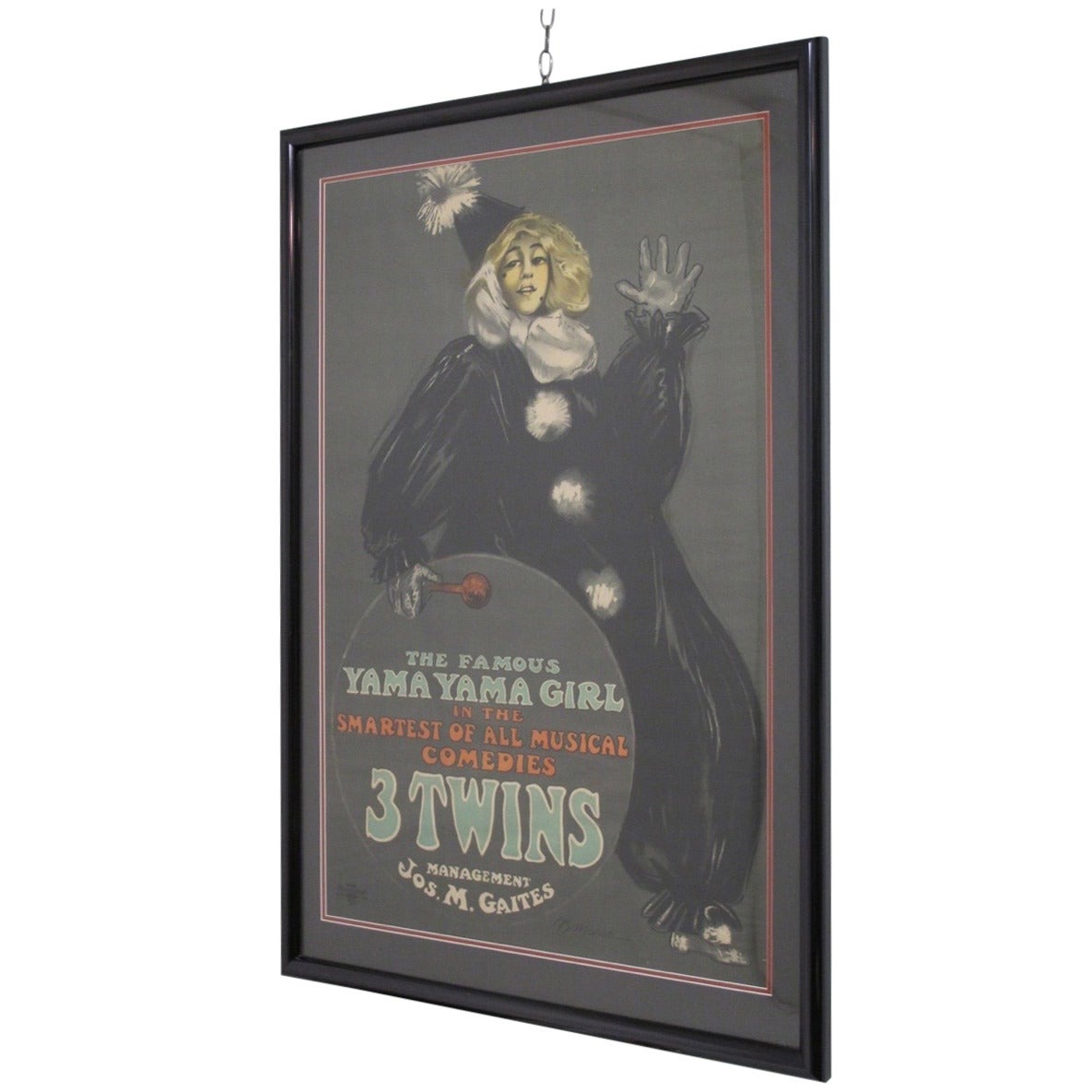 Vintage Yama Yama Girl Lithograph For Sale