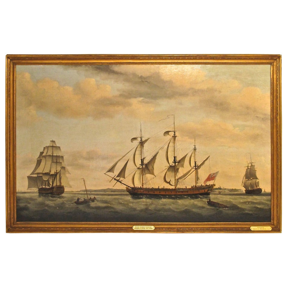 Francis Holman "The East Indiaman Ponsborne", Commanded by James Thomas For Sale