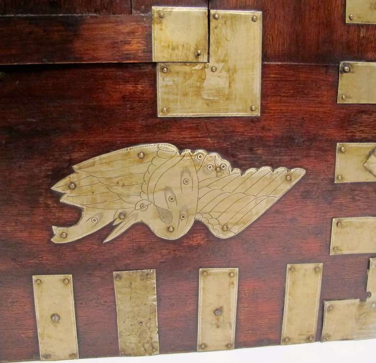 South Korean Korean Chest with Brass Hardware.l