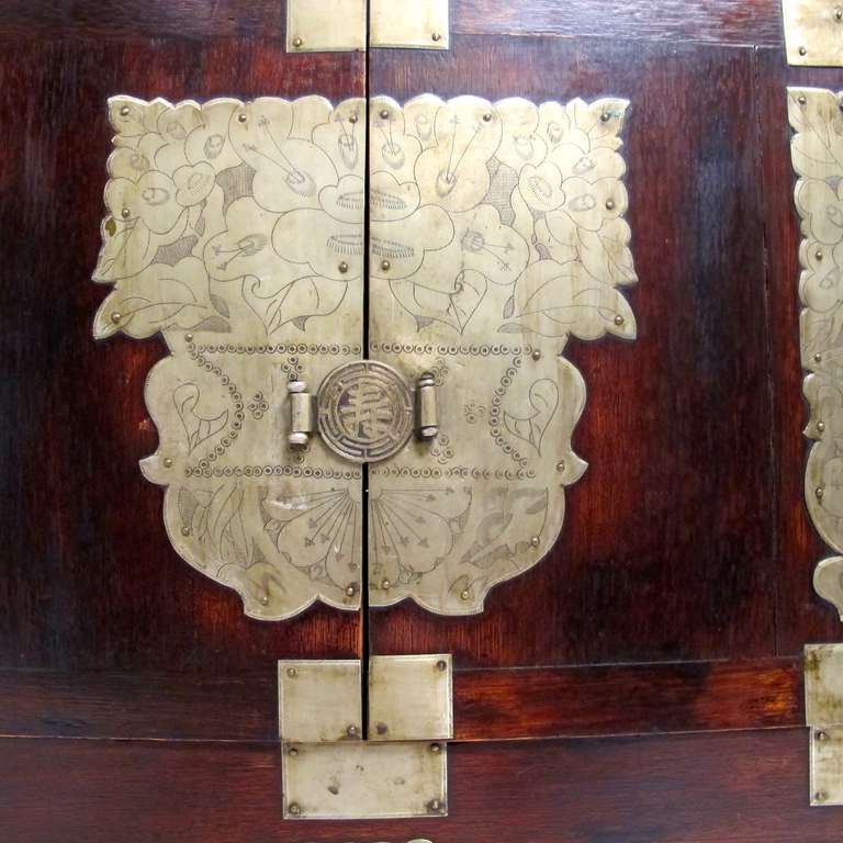 Korean Chest with Brass Hardware.l In Good Condition In San Francisco, CA