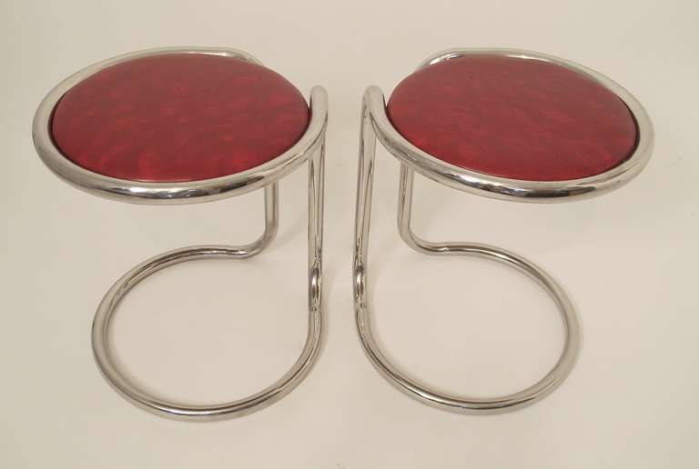 Vintage Chrome Stools In Good Condition In San Francisco, CA
