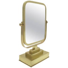 Art Deco Brass Vanity Store Display Mirror