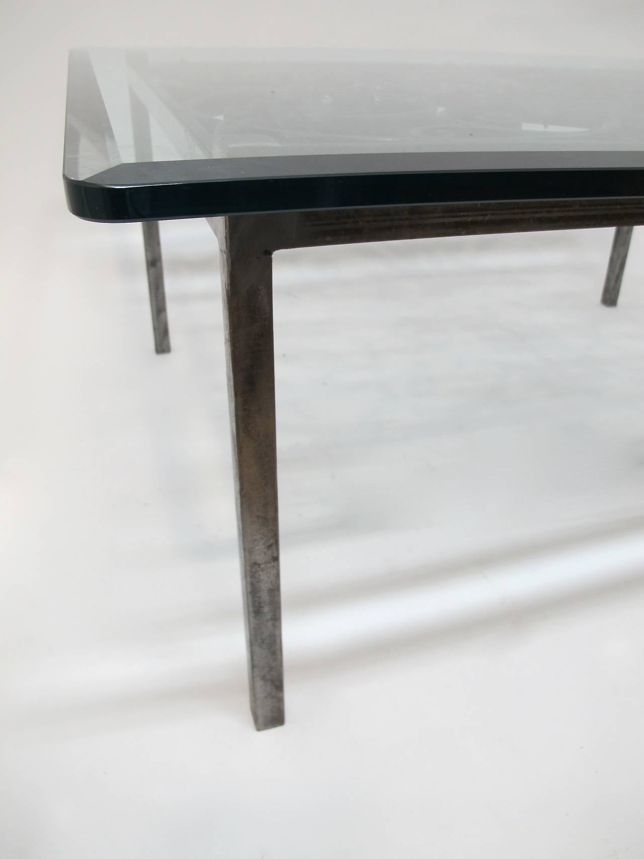 Polished Iron Grate Coffee Table, French 19th Century 2