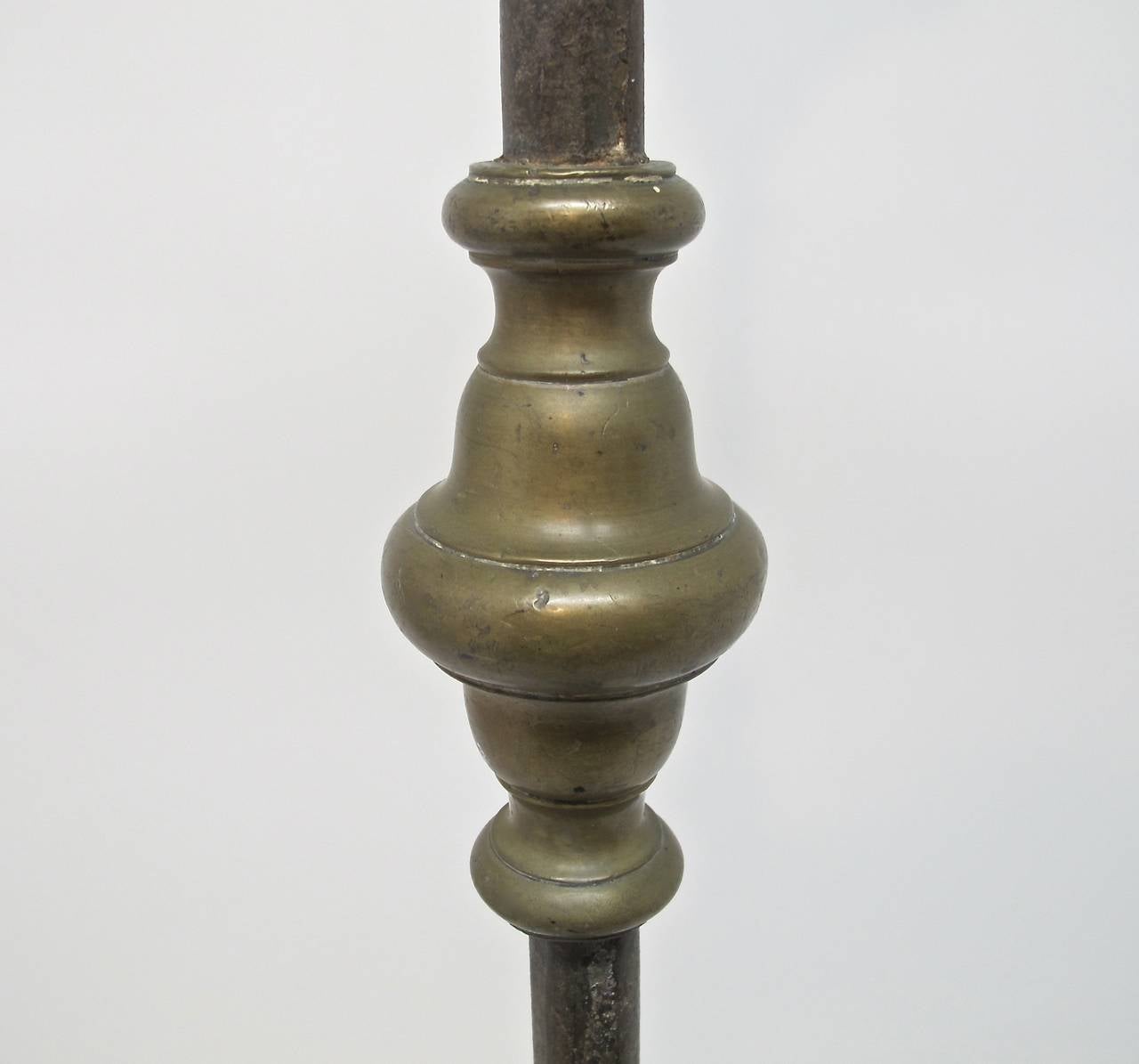 18th Century Italian Wrought Iron Candle Stand 2