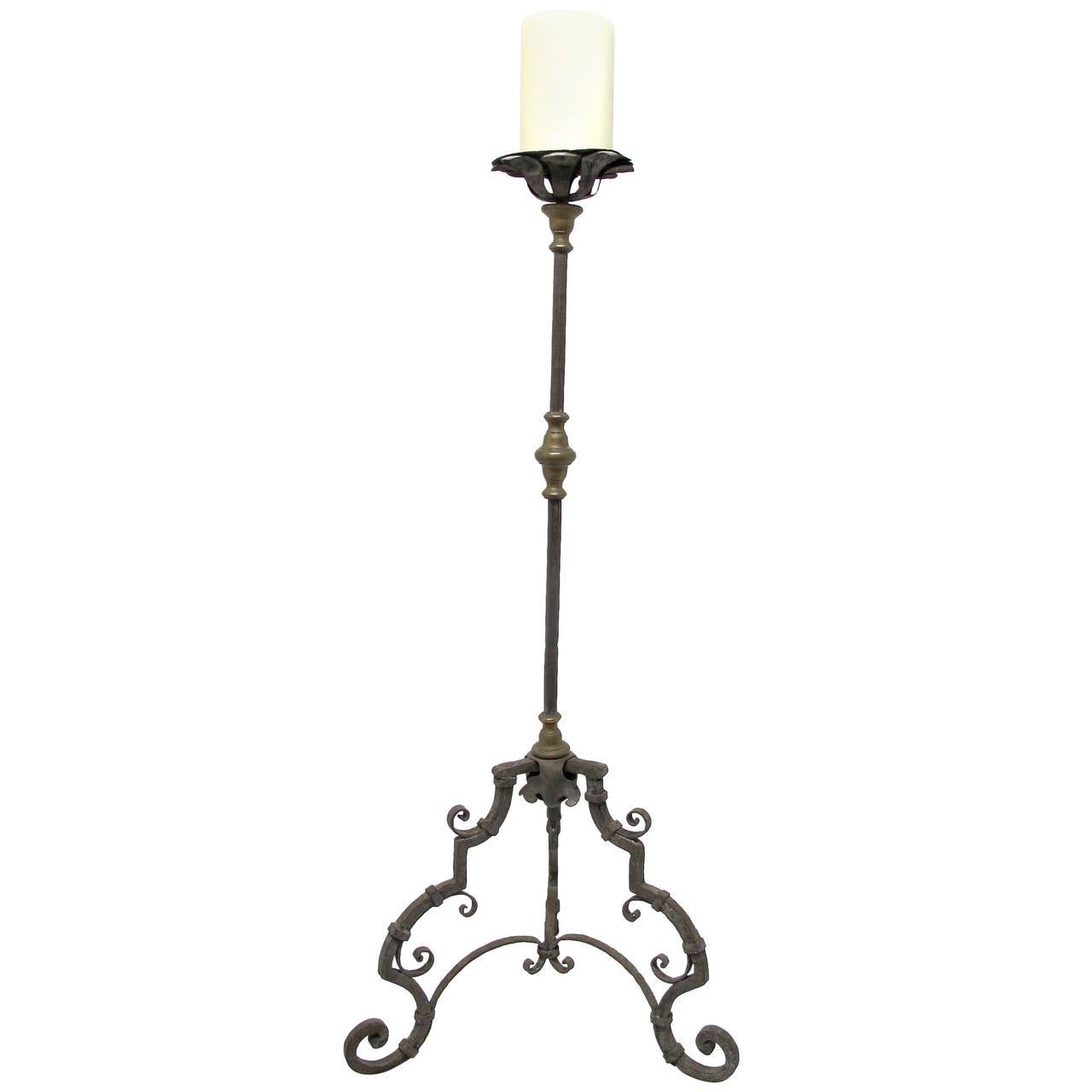 18th Century Italian Wrought Iron Candle Stand at 1stDibs