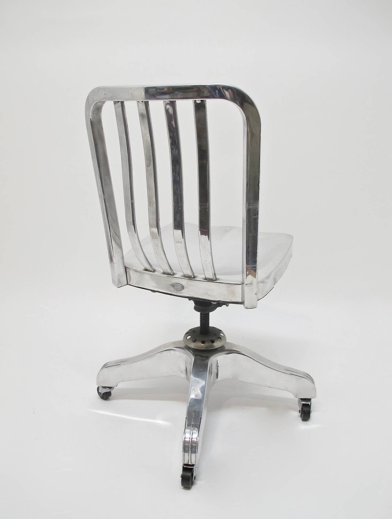 metal office chair