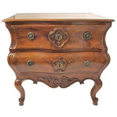 Louis XV Walnut Two Drawer Commode