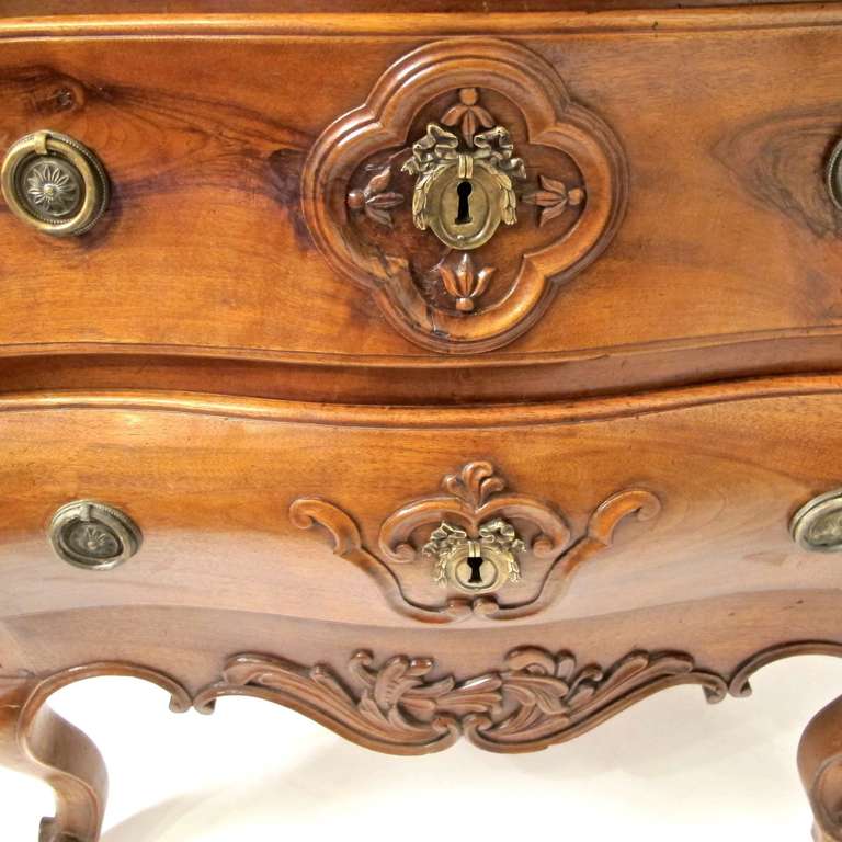 Louis XV Walnut Two Drawer Commode 3
