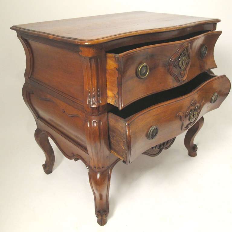 Louis XV Walnut Two Drawer Commode 1