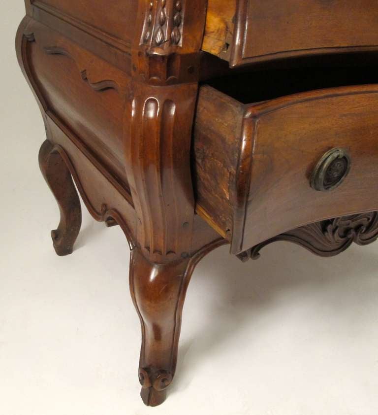 Louis XV Walnut Two Drawer Commode 2