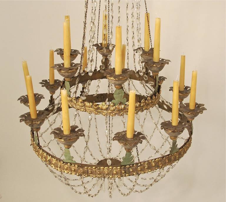 18th Century and Earlier Extraordinary  18th cent. Italian Candle Chandelier